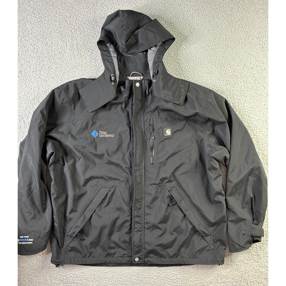 Carhartt Shoreline Storm Defender J162 001 Jacket Waterproof Hooded Work Coat XL